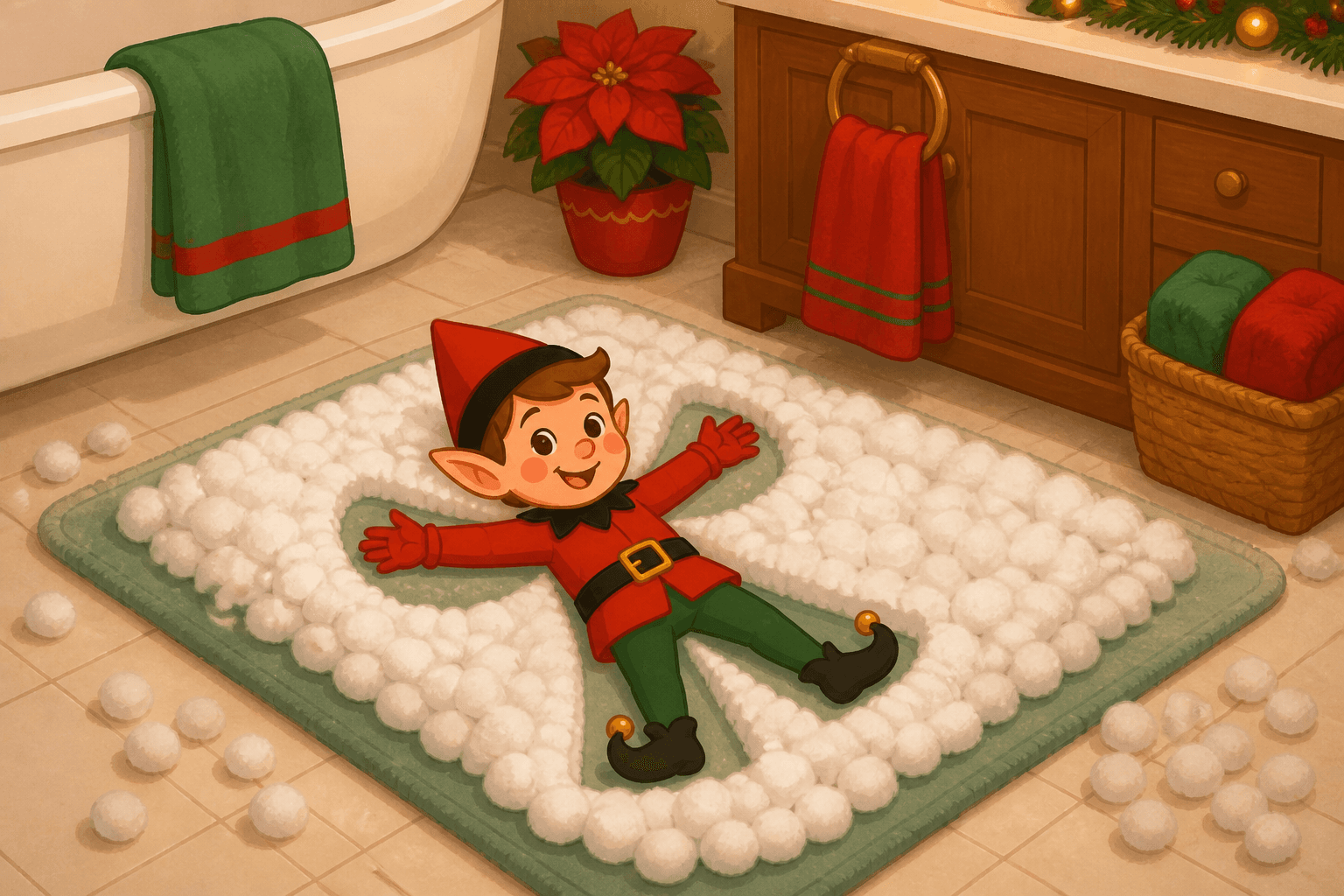 Bath Mat Snow Angel
