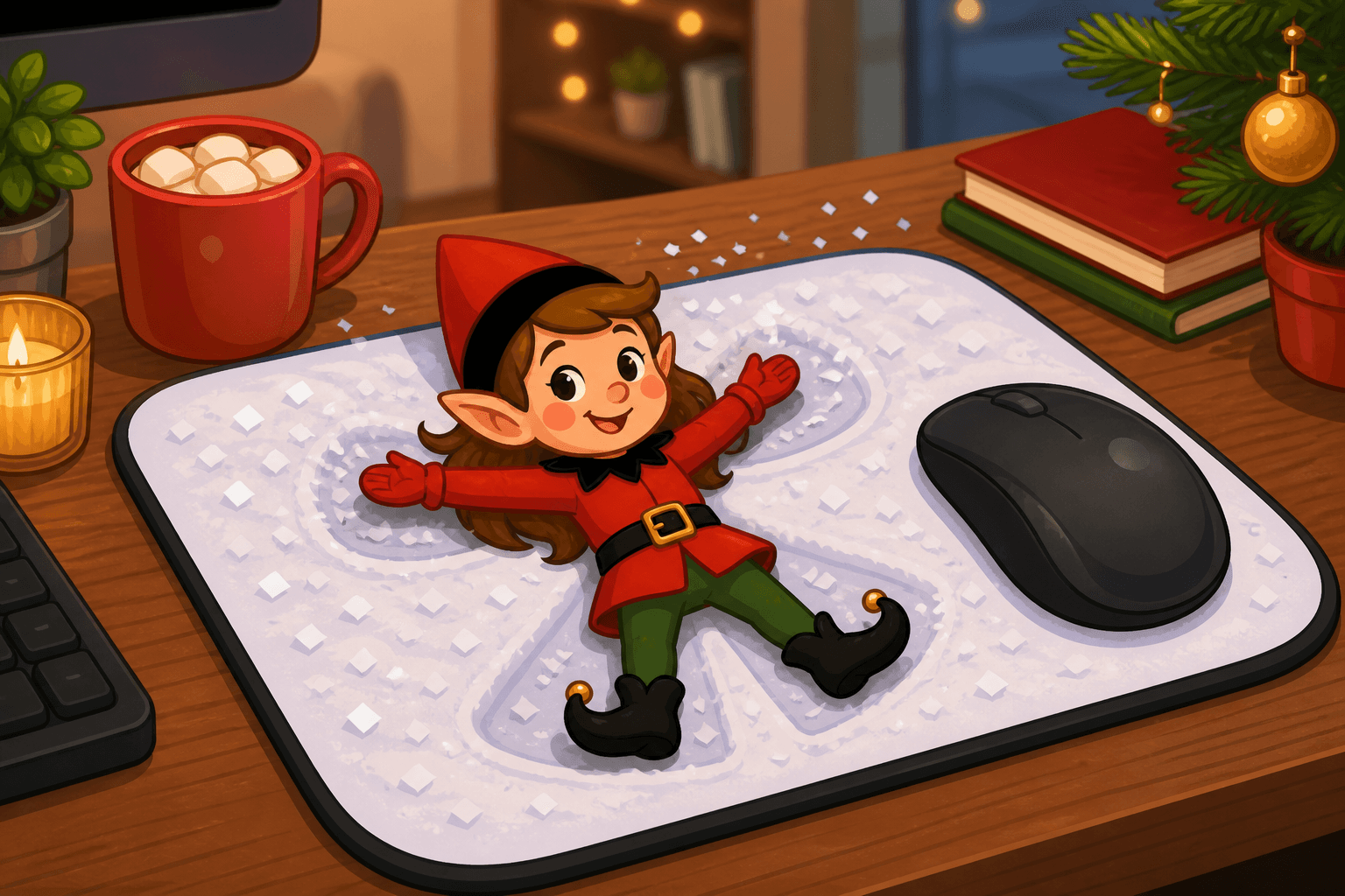 Mouse Pad Snow Angel