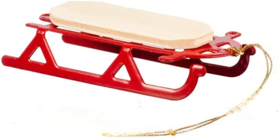 A miniature sled for holiday elf setups.