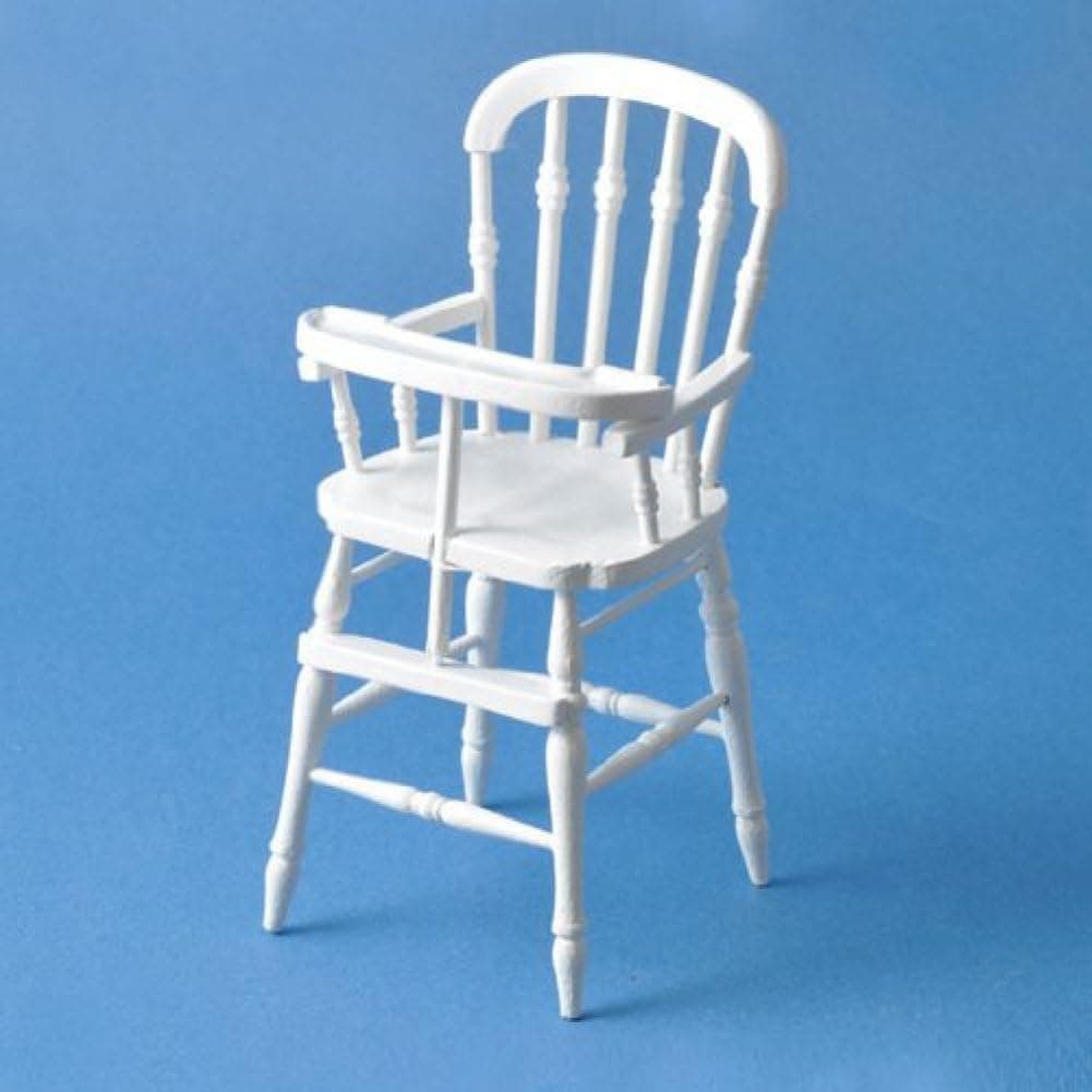 A miniature high chair for holiday elf setups.