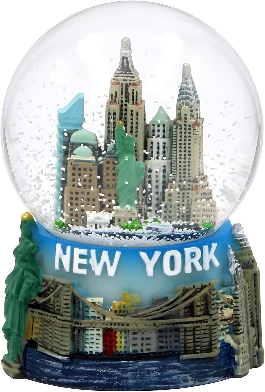 A small snow globe for holiday elf setups.
