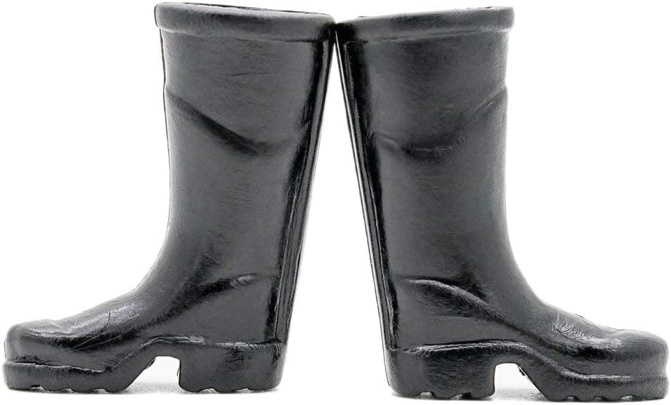Miniature rubber boots for holiday elf setups.