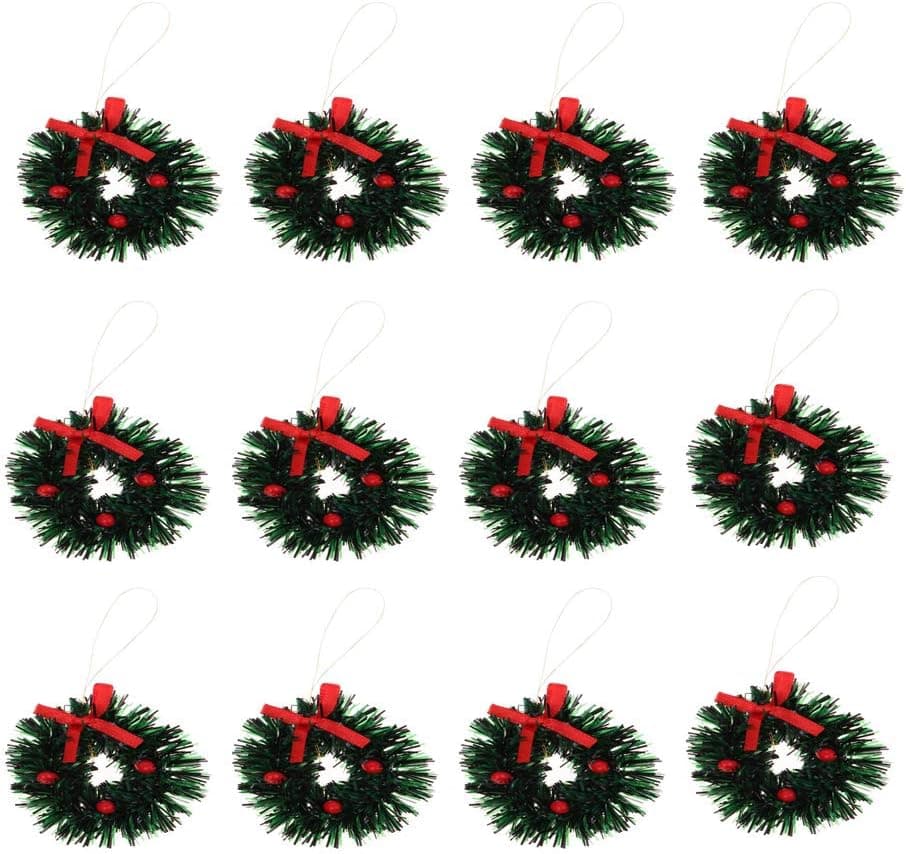 Miniature holiday wreaths for elf setups.