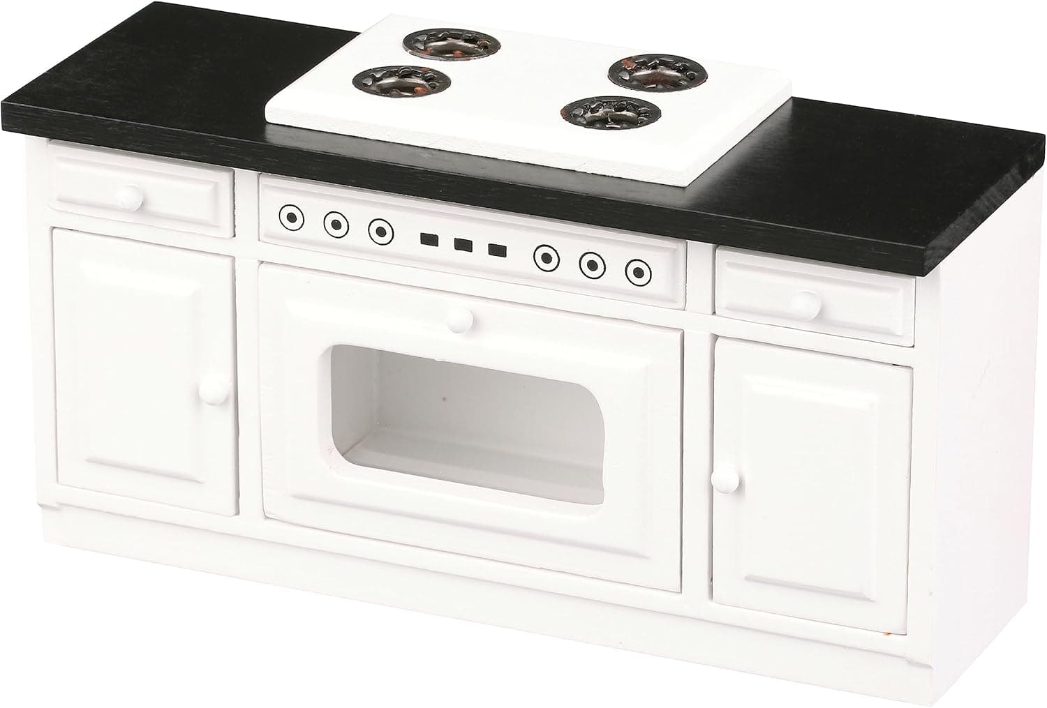 A miniature kitchen stove for holiday elf setups.
