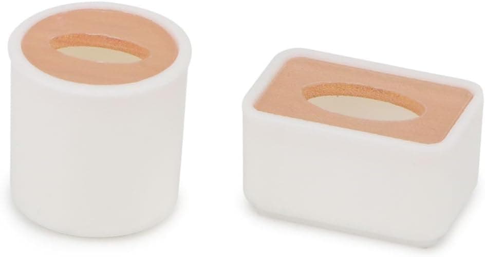 Miniature tissue boxes for holiday elf setups.