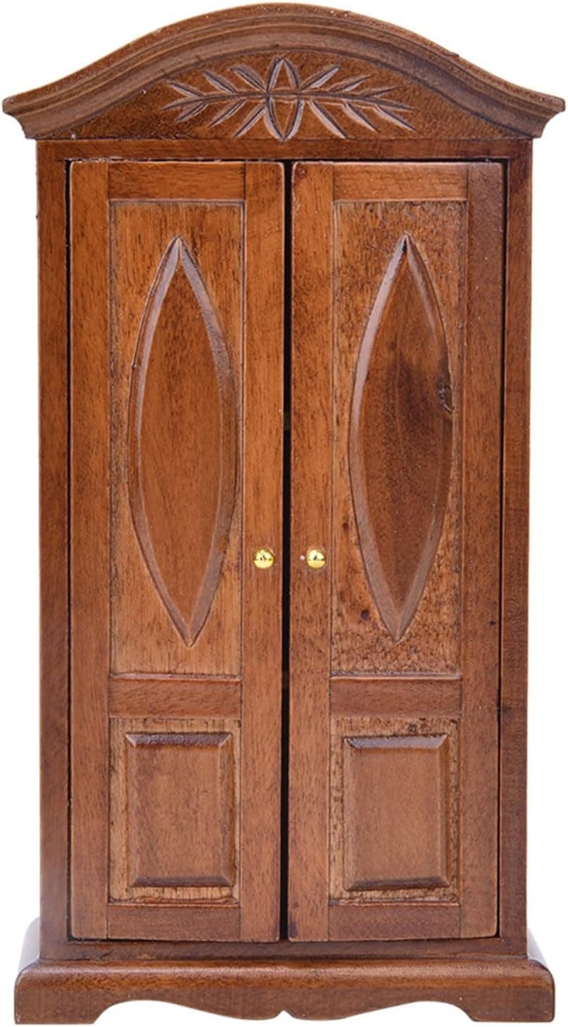 A miniature wardrobe for holiday elf setups.
