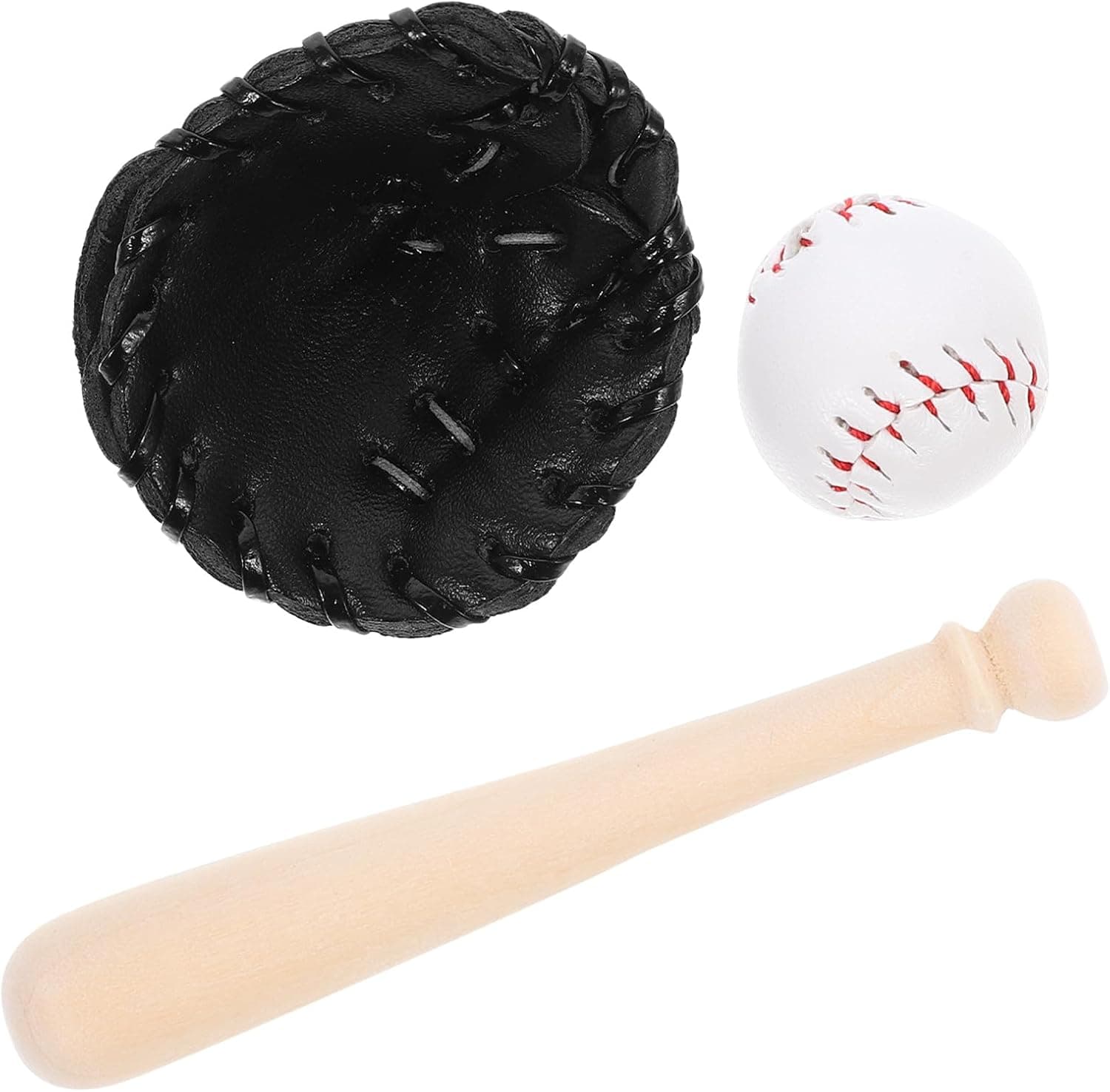 A miniature baseball set for holiday elf setups.