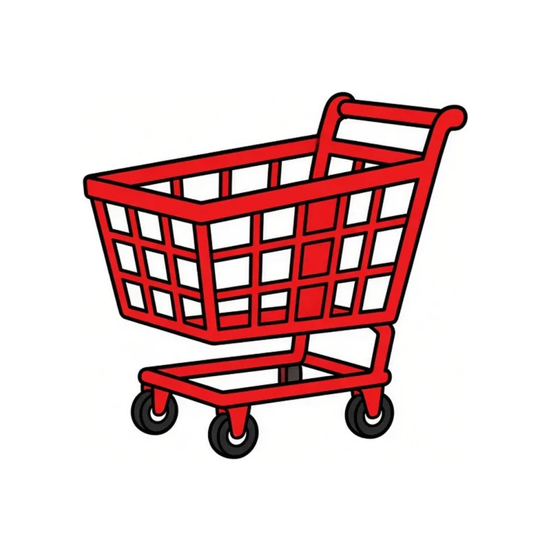 Cartoon Mini shopping cart illustration