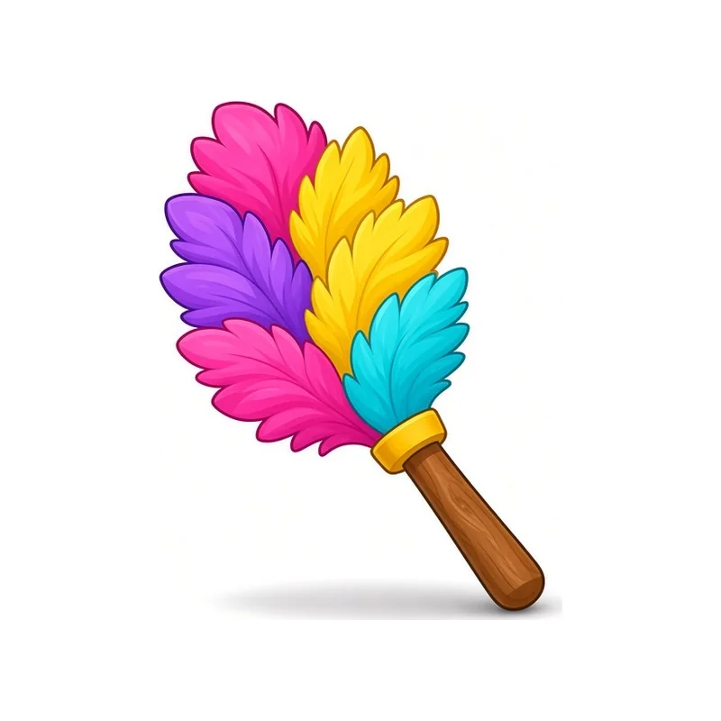 Cartoon Mini feather duster illustration