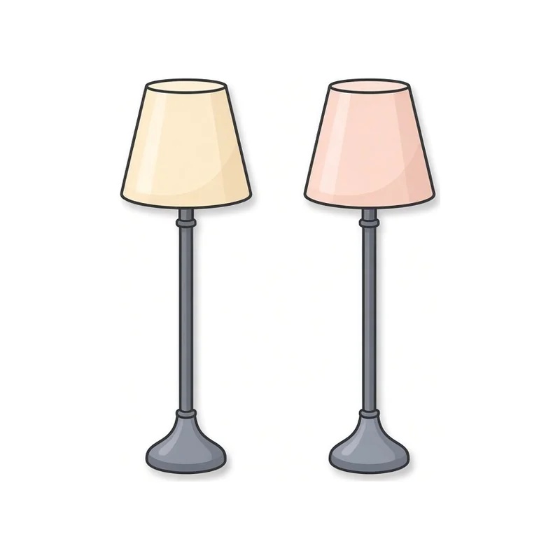 Cartoon Tiny floor lamps, 2 pieces illustration
