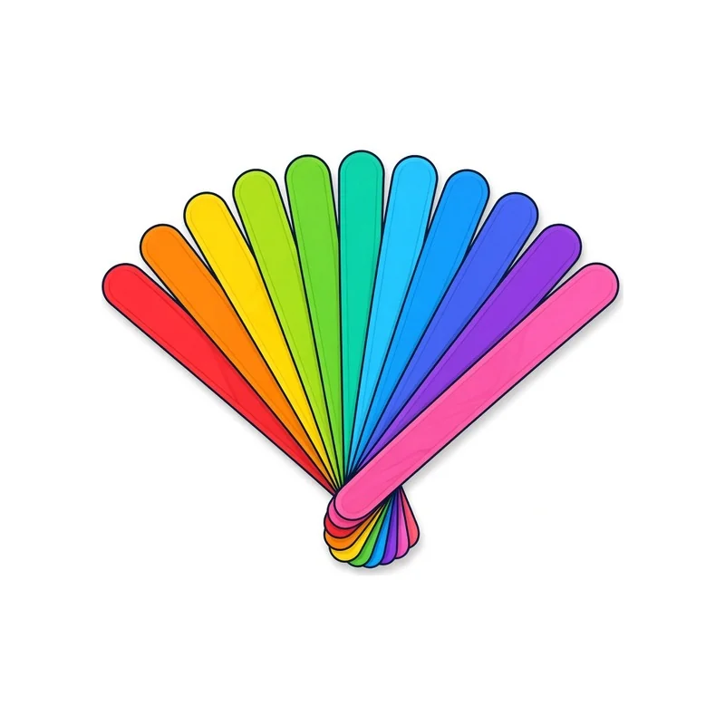 Cartoon Jumbo colored craft sticks, 90 pieces illustration