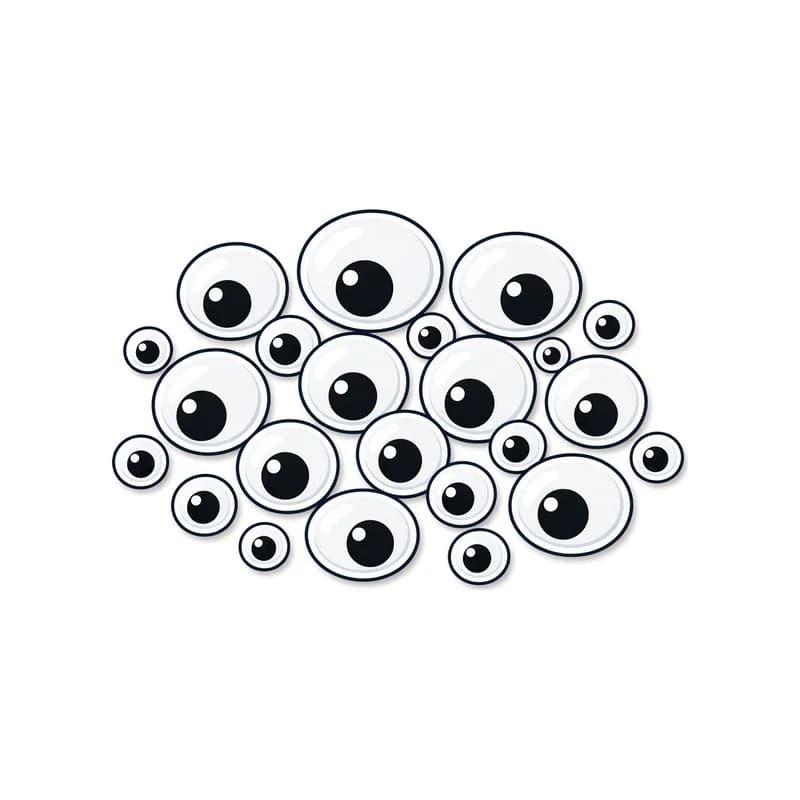 Cartoon Tiny googly eyes, 36 pieces illustration