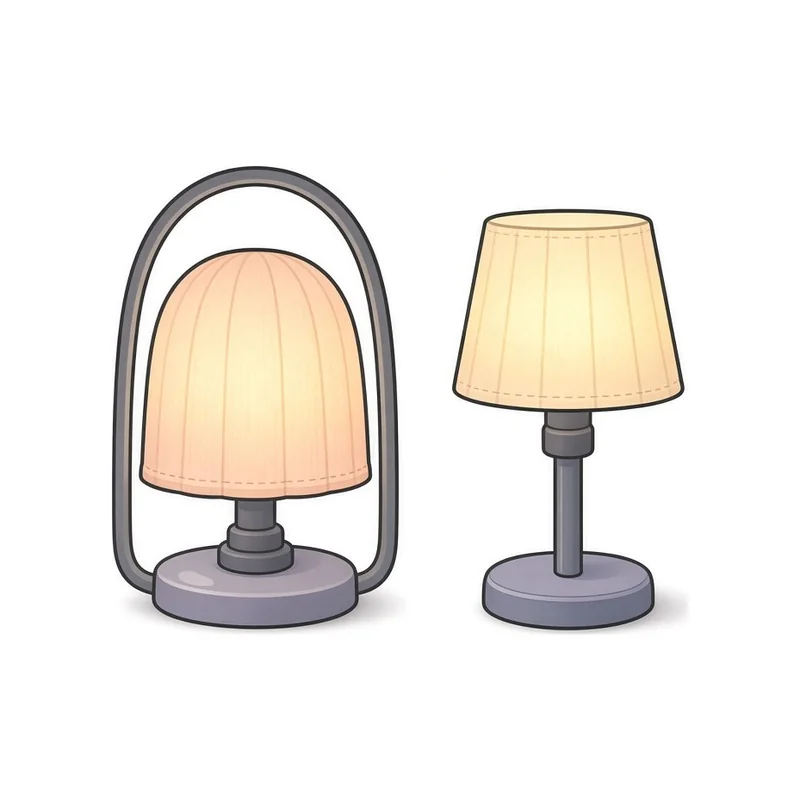 Cartoon Tiny lamps, 2 pieces illustration