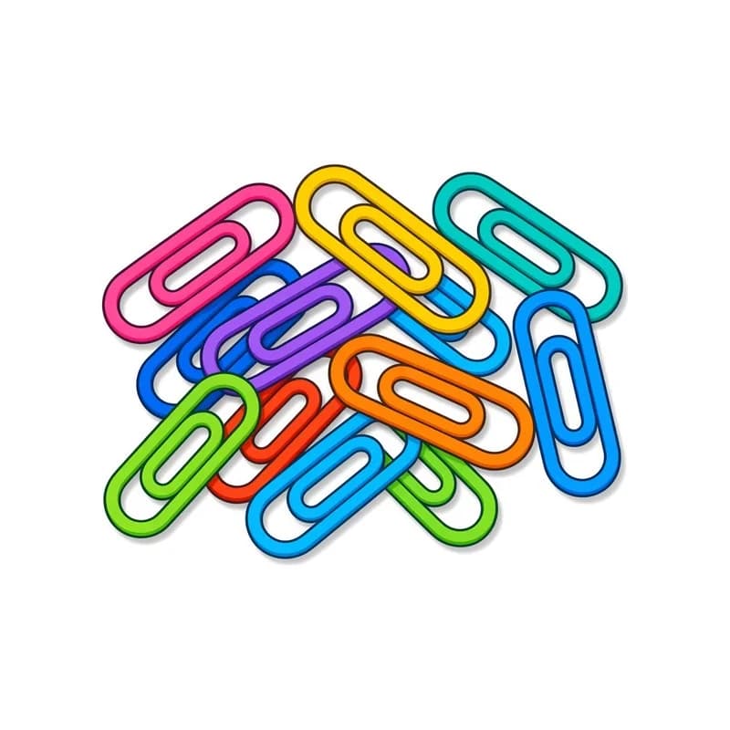 Cartoon Colored small paper clips, 1000 pieces illustration