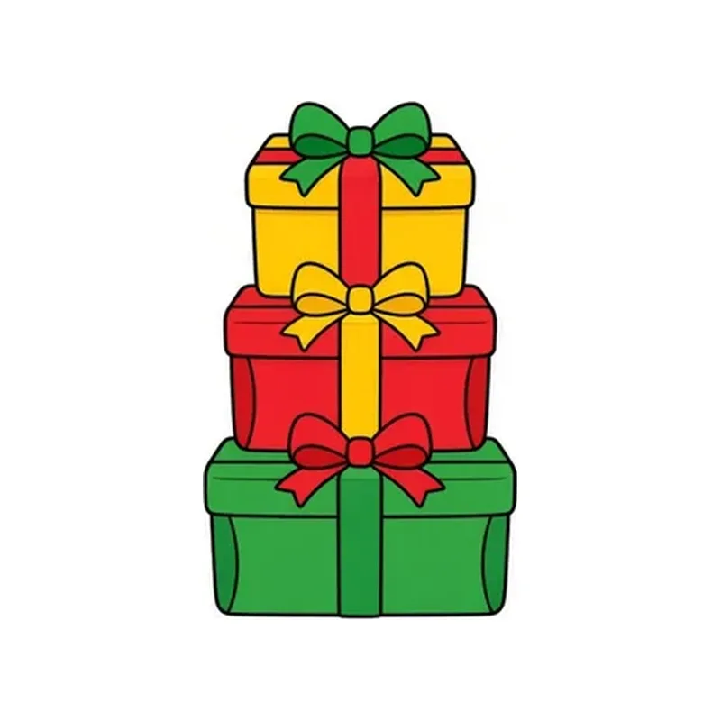 Cartoon Tiny wrapped boxes illustration