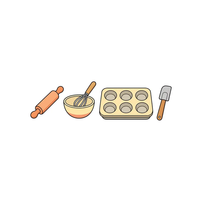 Cartoon Mini baking set illustration