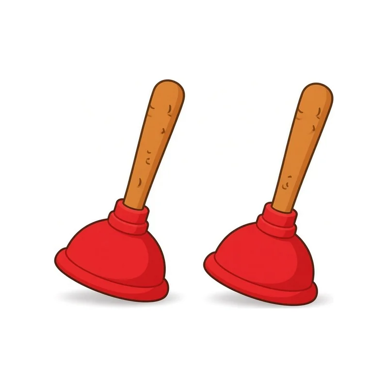 Cartoon Tiny plungers, 2 pieces illustration
